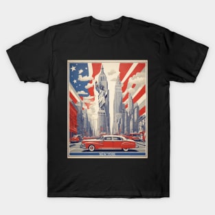 New York United States of America Tourism Vintage Poster T-Shirt